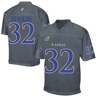 Gray Dylan Downing Men's Kansas Jayhawks Football College Jersey - Game