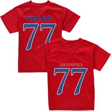 Red Bryce Cabeldue Men's Kansas Jayhawks Football College Jersey - Game