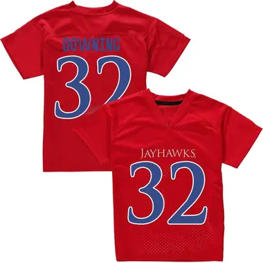 Red Dylan Downing Youth Kansas Jayhawks Football College Jersey - Replica