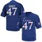 Royal Blue Jared Casey Men's Kansas Jayhawks Football College Jersey - Replica