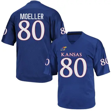 Royal Blue Mack Moeller Men's Kansas Jayhawks Football College Jersey - Game
